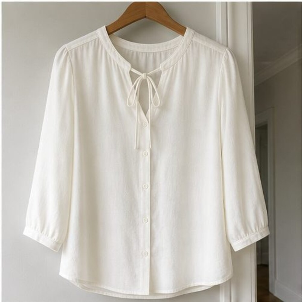 Ivory Lace Trim Top